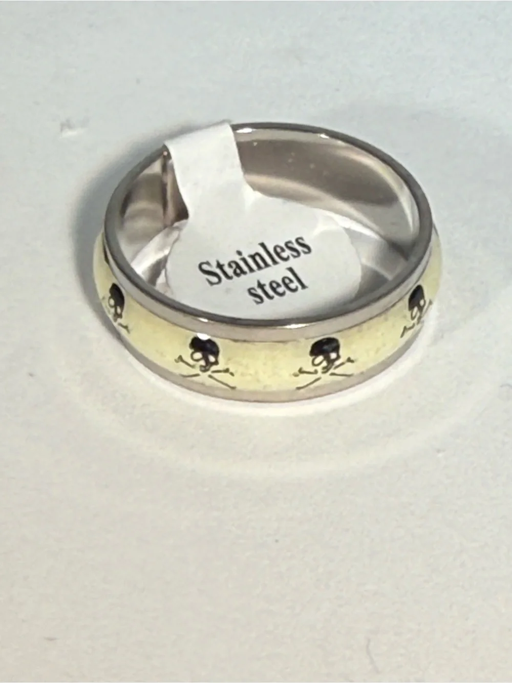Bundle of 10 Stainless Steel Rings NWT - Black and Gold Accent- Mixed Design
